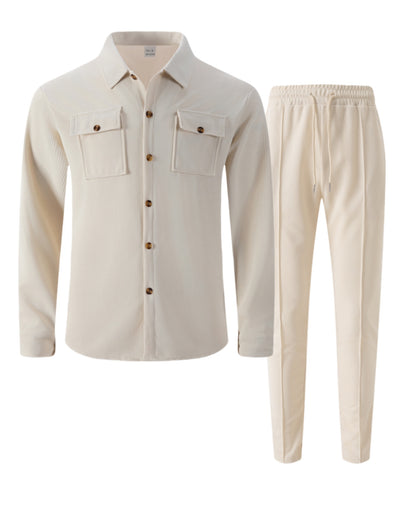 Conjunto de Dos Piezas: Cardigan y Pantalón Acanalado de Manga Larga - Image 23