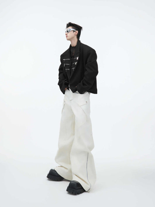 Pantalón Casual Recto con Costura Metálica - Image 6
