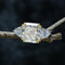 Women's Artificial High Carbon Diamond Ring Blanco Tamaño 5