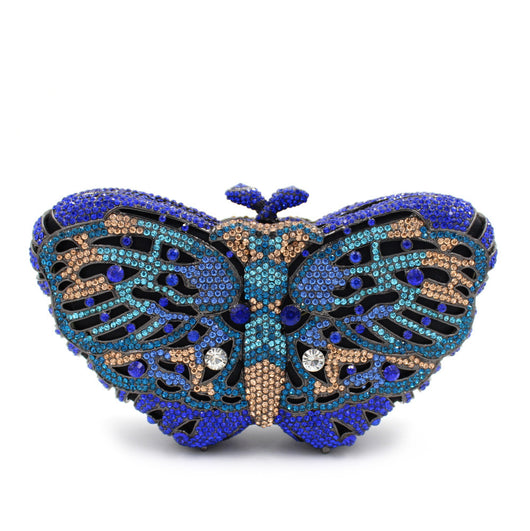 Cartera de Mano Artesanal con Mariposa de Diamantes - Image 14