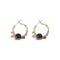 Real Dorado Plating 925 Plateado Needle Verde Flower Earrings Dorado