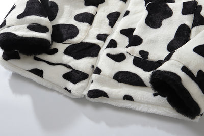Abrigo Reversible de Peluche Vaca y Panda - Doble Cara para Invierno - Image 23