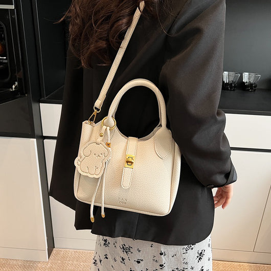 Bolsa Mensajera de Moda Estilo Bucket - Portátil y Versátil - Image 22
