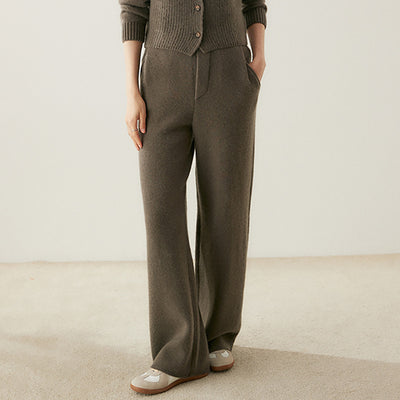 Pantalones de Cashmere Anchos de Cintura Alta - Diseño Elegante y Favorecedor - Image 9