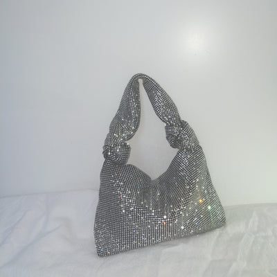 Bolso Bucket de Cristales Brillantes - Estilo Celebridad - Image 9