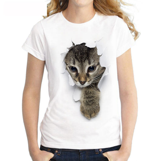 Playera Slim con Estampado de Gatos Streetwear - Image 9