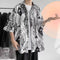 Camisa Floral Vintage con Estampado Óleo para Hombre