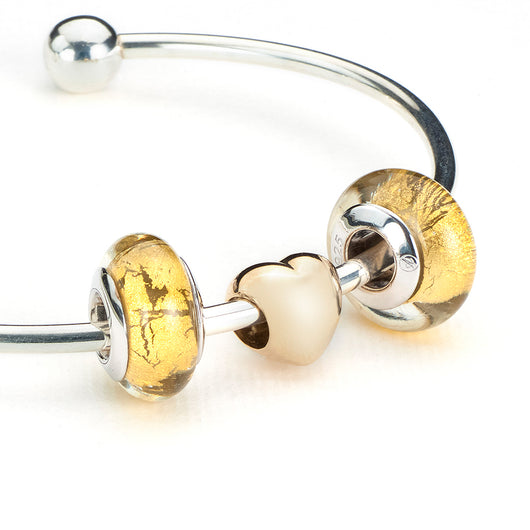 Cuentas de Vidrio Dorado 24K con Tubo de Plata 925 - Image 8