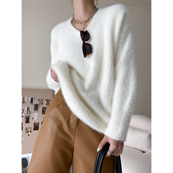 Suéter Oversize Esponjoso para Otoño e Invierno