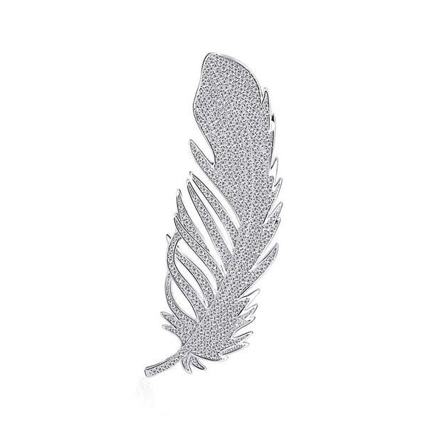 Broche de Pluma Diamantado Estilo Coreano - Accesorio Premium para Traje - Image 5