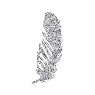 Broche de Pluma Diamantado Estilo Coreano - Accesorio Premium para Traje - Image 5
