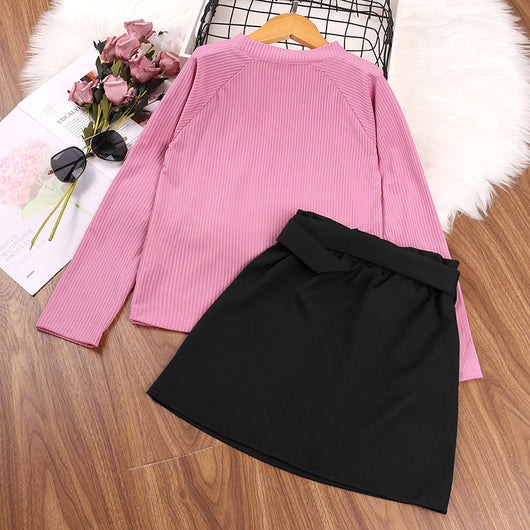 Conjunto de Camisa Manga Larga y Shorts de Algodón Negro - Image 8