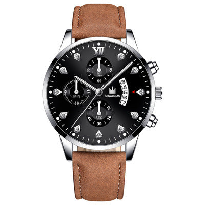 Reloj de Cuarzo para Hombre con Tres Esferas y Detalles de Diamantes - Image 19