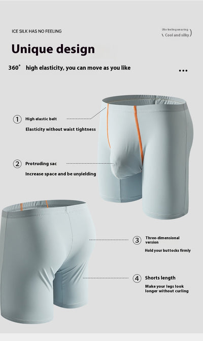 Bóxers Largos de Seda Helada con Diseño Sexy - Cintura Media con Soporte U - Image 14