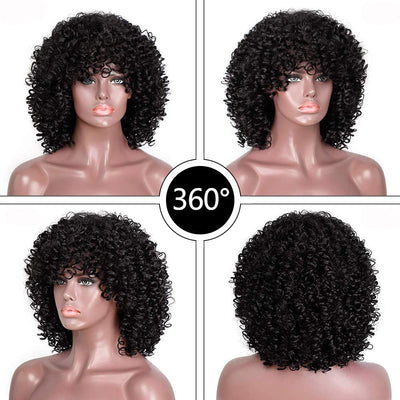Peluca Corta Rizada para Mujer - Cabello Sintético Natural - Image 5