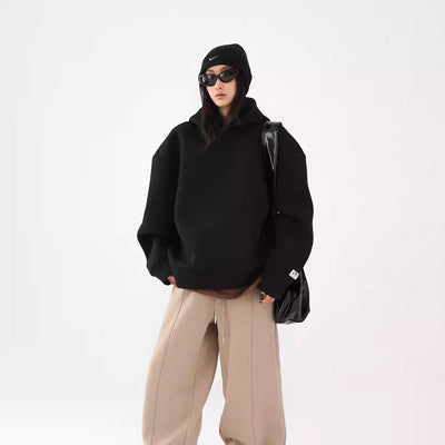 Sudadera Holgada con Capucha y Capas de Aire Aislante - Estilo Urbano