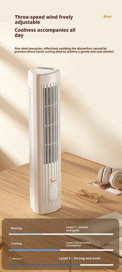 Ventilador de Escritorio Multifuncional Blanco con Función de Pie para Oficina - Image 7