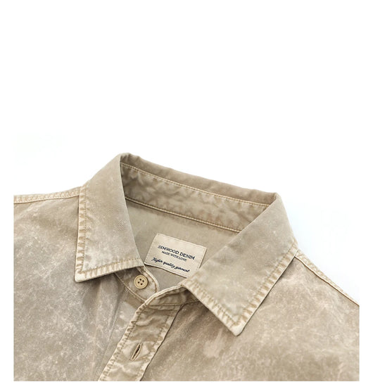 Camisa Casual Lavada de Manga Larga para Hombre - Image 9