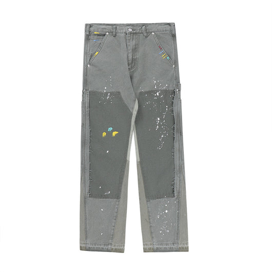 Jeans Hombre Sueltos con Salpicaduras de Pintura - Image 11