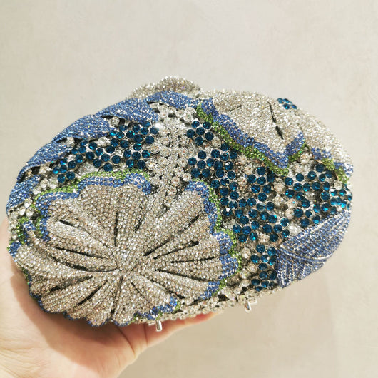 Conjunto Bolso de Noche Elegante con Diamantes y Temperamento de Celebridad - Image 13