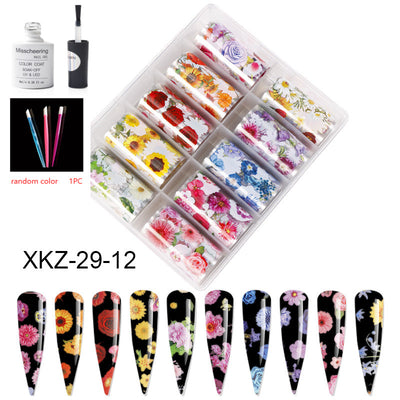 Set de 12 Láminas Decorativas para Uñas - Transferencias Nail Art - Image 87