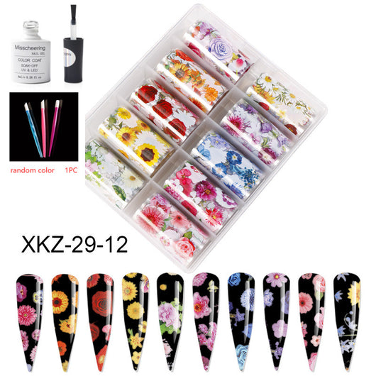 Set de 12 Láminas Decorativas para Uñas - Transferencias Nail Art - Image 87