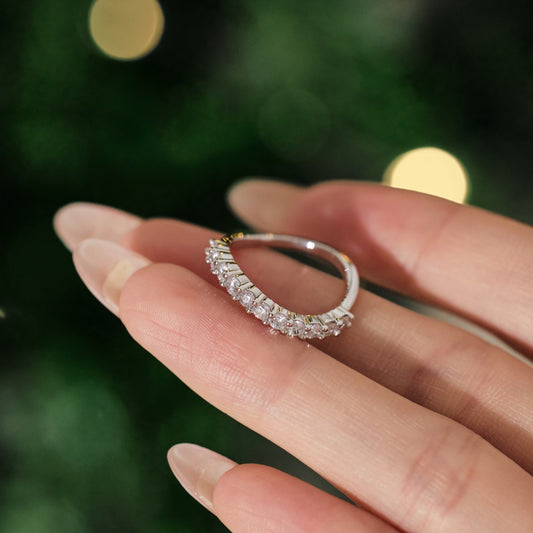 Anillo de Plata 925 Minimalista Lujo Japonés y Coreano para Mujer