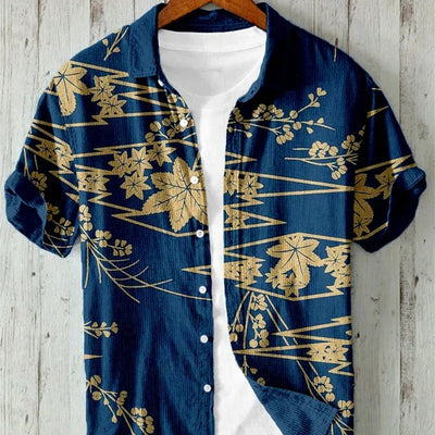 Camisa Casual Holgada para Hombre con Estampado y Botones - Image 8