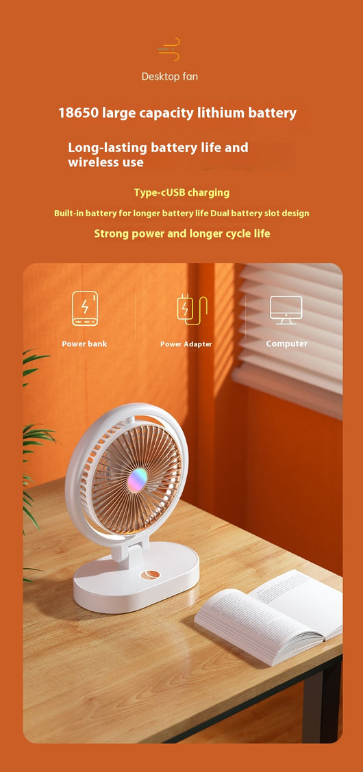 Ventilador Dual de Escritorio con Carga y Enchufe - Image 9