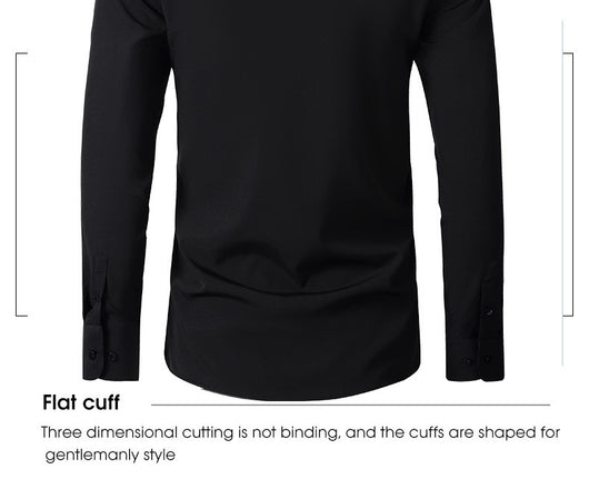 Camisa Slim Fit Coreana de Color Sólido para Hombre - Image 20