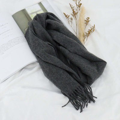 Bufanda de Lana Premium Gruesa para Invierno - Colores Sólidos Versátiles - Image 9
