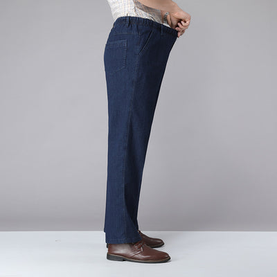 Pantalones Casuales Hombre Cintura Alta Elástica Cómodos - Image 4