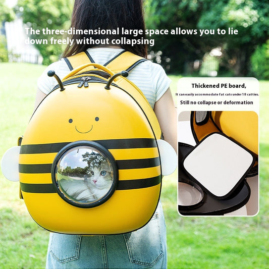 Mochila Transportadora Espacial 3D para Mascotas con Diseño de Abeja