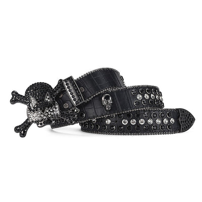 Cinturón Hip Hop Decorativo con Hebilla Negra y Incrustaciones de Diamantes de Imitación - Image 21