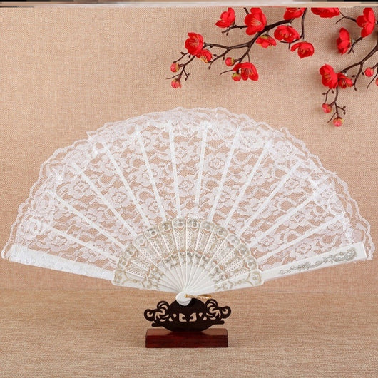 Abanico de Encaje Plegable para Bodas y Fiestas - Decoración Elegante - Image 10