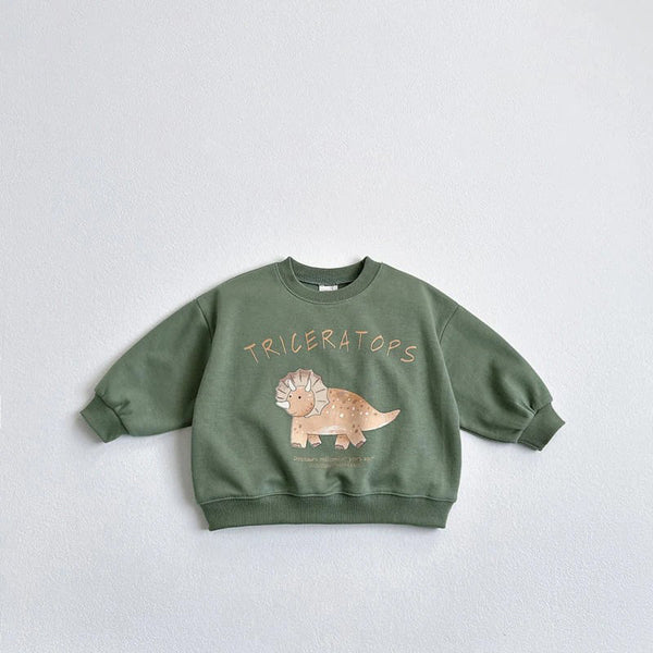 Sudadera Infantil con Dinosaurio de Dibujos Animados Coreano