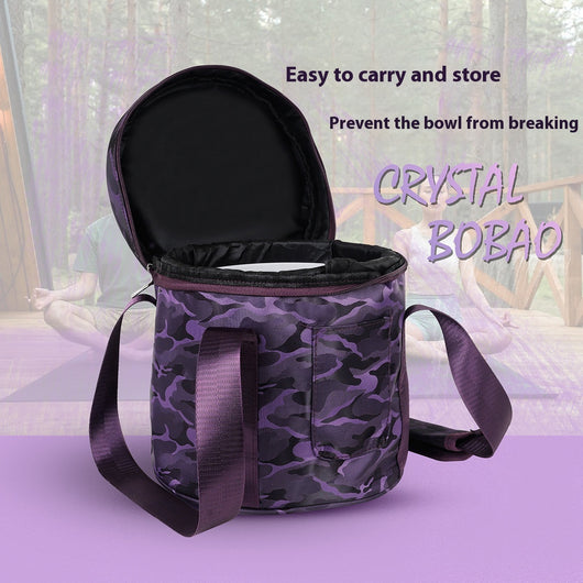 Bolsa Portátil para Cuencos Tibetanos de Cristal con Patrón Oxford Púrpura - Image 9