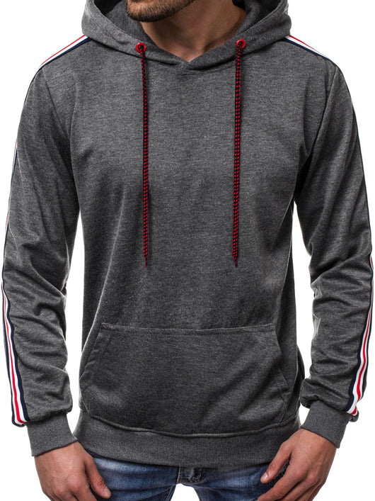 Sudadera Hoodie Hombre Diseño Moderno con Paneles Contrastantes - Image 7