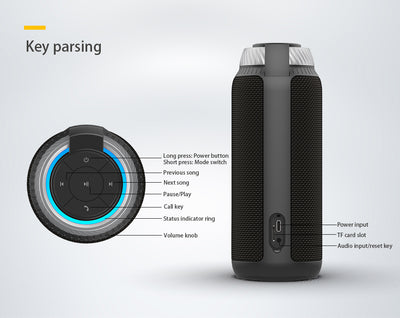Parlante Bluetooth Portátil con Carga Inalámbrica - Sonido Envolvente para Trabajo, Hogar y Viajes