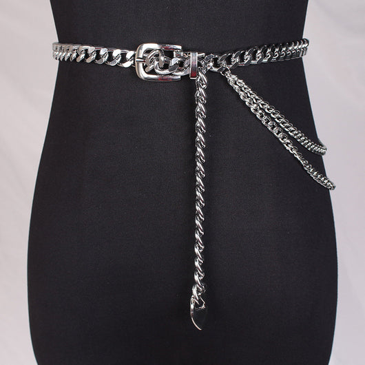 Cadena de Cintura Metálica Estilo Europeo Americano - Cinturón Decorativo de Moda para Mujer - Image 3