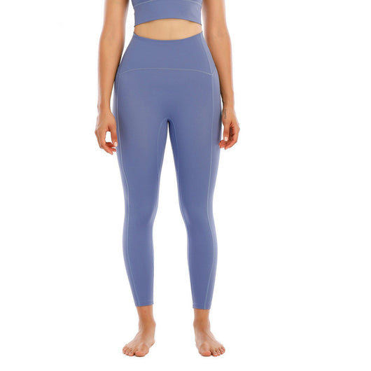 Pantalones de Yoga Cintura Alta Nude Durazno con Tecnología Anti-Transparencia - Image 5
