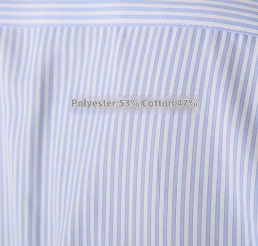 Camisa de Negocio Italiana a Rayas, Cuello Italiano, Manga Larga sin Planchado - Image 4