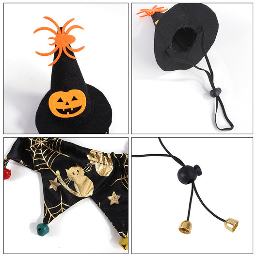 Conjunto de Gorro y Bufanda Gato Halloween - Image 18