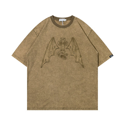 Camiseta Vintage Lavada Pesado con Bordado para Hombre y Mujer - Image 9