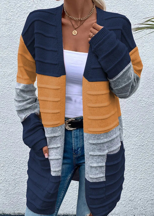 Cardigan Rayado de Moda para Mujer con Bolsillos Grandes - Abrigo Versátil Otoño Invierno - Image 10