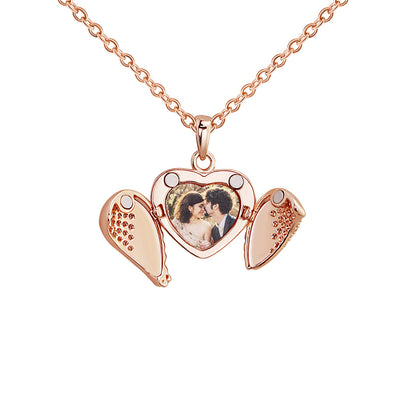 Cadena de Clavícula con Marco de Corazón de Diamante - Image 7