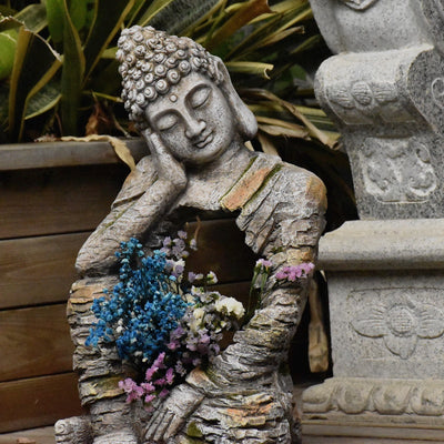 Estatua Buda de Resina con Maceta Floral para Jardín y Decoración de Espacios - Image 10