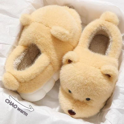 Pantuflas Cálidas de Felpa con Suela Antideslizante y Acolchonado Grueso