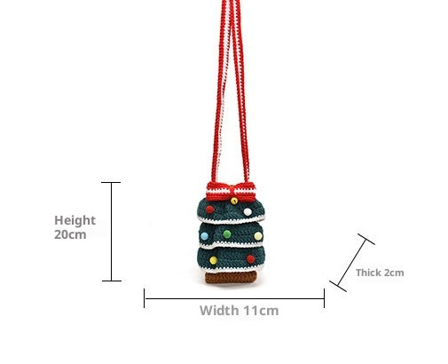 Bolso Cuadrado Navideño de Punto con Árbol de Navidad y Bloques de Color - Image 7