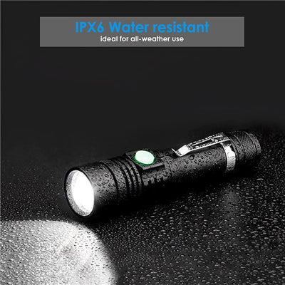 Linterna LED T6 Telescópica Recargable USB - Iluminación Potente para Exteriores - Image 9